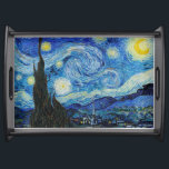 Van Gogh Starry Night. Impressionismus Vintage Kun Serviertablett<br><div class="desc">Van Gogh "The Starry Night" Serviertablett.</div>