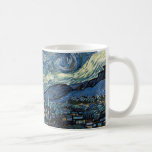 Van Gogh Starry Night Kaffeetasse<br><div class="desc">Meisterwerk der Vincent Van Gogh Starry Night,  Vintage Kunstwerke zu modernen Produkten aus Zazilicious</div>