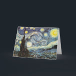 Van Gogh Starry Night Karte<br><div class="desc">Starry Night, schöne Kunst von Vincent van Gogh.</div>