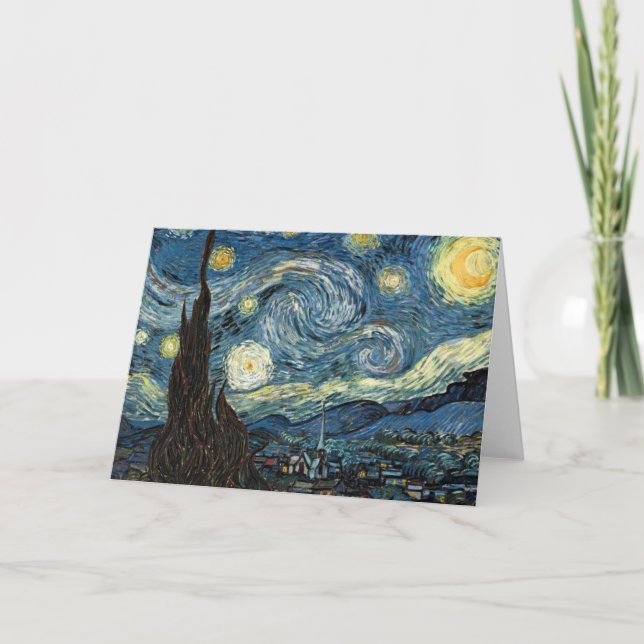 Van Gogh Starry Night Karte (Vorderseite)