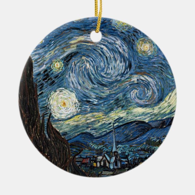 Van Gogh Starry Night Keramik Ornament (Vorne)