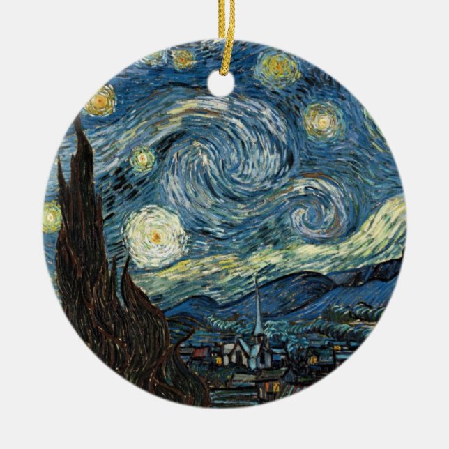 Van Gogh Starry Night Keramikornament (Vorne)