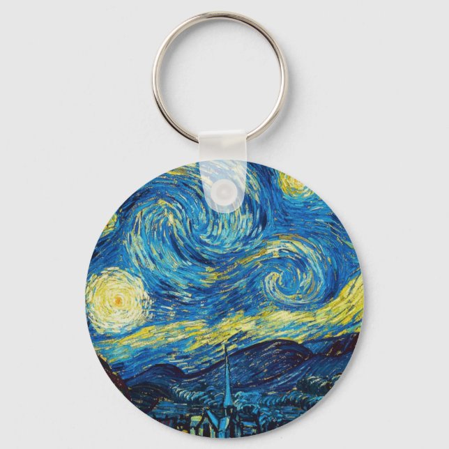 Van Gogh Starry Night Key Chain Schlüsselanhänger (Vorderseite)
