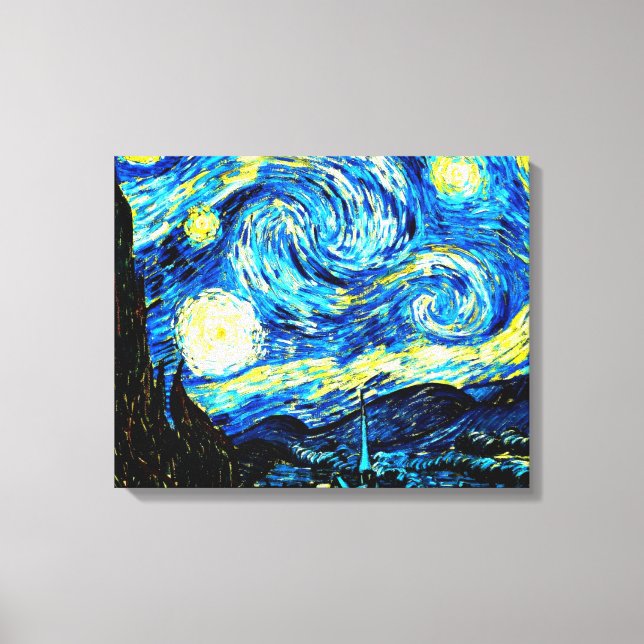 Van Gogh - Starry Night Leinwanddruck (Vorderseite)