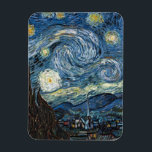 Van Gogh Starry Night Magnet<br><div class="desc">Meisterwerk der Vincent Van Gogh Starry Night,  Vintage Kunstwerke zu modernen Produkten aus Zazilicious</div>