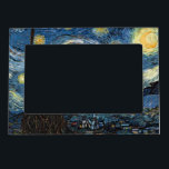 Van Gogh Starry Night Magnetischer Fotorahmen<br><div class="desc">Meisterwerk der Vincent Van Gogh Starry Night,  Vintage Kunstwerke zu modernen Produkten aus Zazilicious</div>