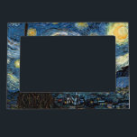 Van Gogh Starry Night Magnetischer Fotorahmen<br><div class="desc">Meisterwerk der Vincent Van Gogh Starry Night,  Vintage Kunstwerke zu modernen Produkten aus Zazilicious</div>
