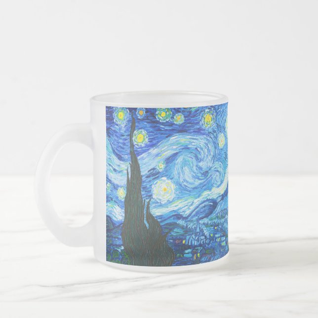 Van Gogh Starry Night Mattglastasse (Links)