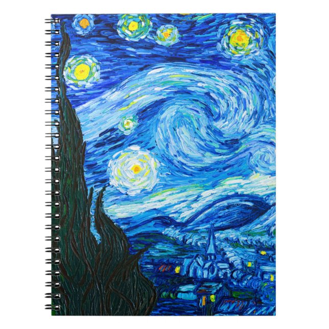 Van Gogh Starry Night Notizblock (Vorderseite)