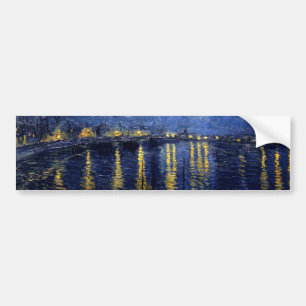 Van Gogh Starry Night Over Rhone Autoaufkleber