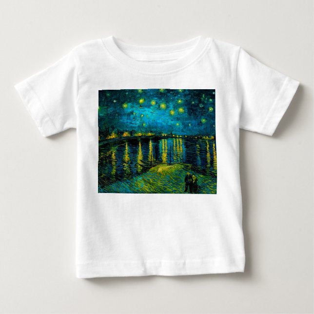 Van Gogh Starry Night Over Rhône Baby T-shirt (Vorderseite)