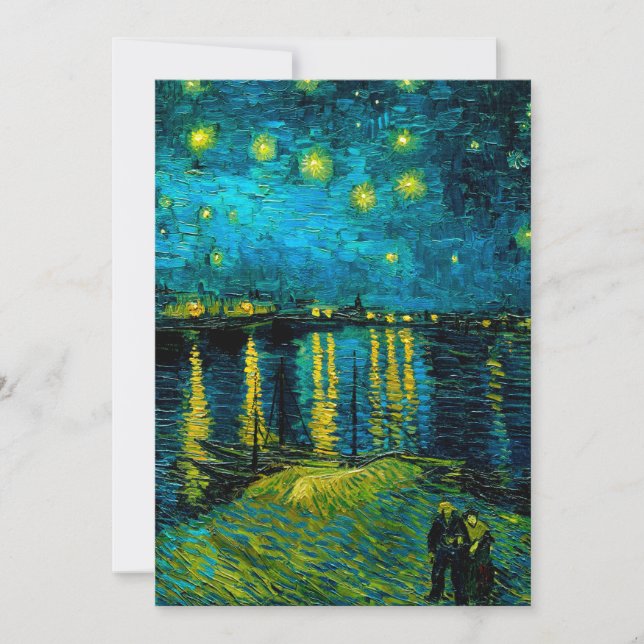 Van Gogh Starry Night Over Rhône Einladung (Vorderseite)