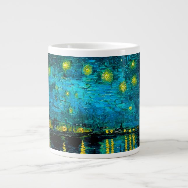 Van Gogh Starry Night Over Rhône Jumbo-Tasse (Vorderseite)