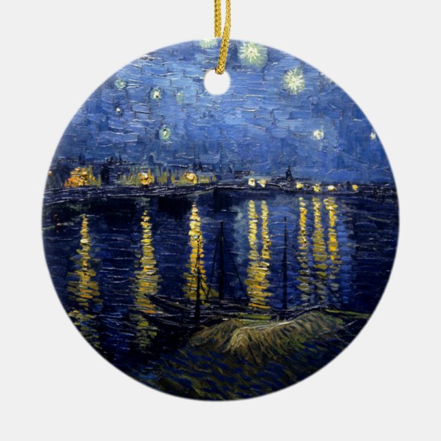 Van Gogh Starry Night Over Rhone Keramik Ornament (Vorne)
