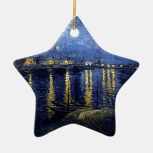 Van Gogh Starry Night Over Rhone Keramikornament