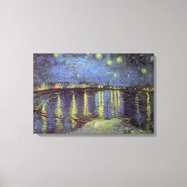 Van Gogh Starry Night Over Rhone Leinwanddruck (Vorderseite)