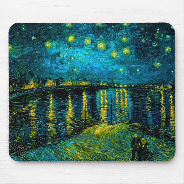Van Gogh Starry Night Over Rhône Mousepad (Vorne)