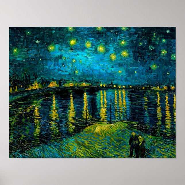 Van Gogh Starry Night Over Rhône Poster (Vorne)