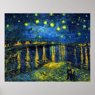 Van Gogh - Starry Night over Rhone Poster