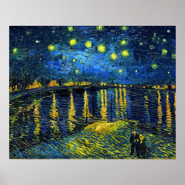 Van Gogh - Starry Night over Rhone Poster (Vorne)