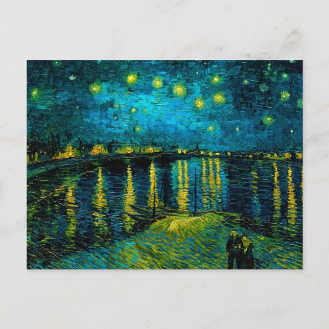 Van Gogh Starry Night Over Rhône Postkarte (Vorderseite)