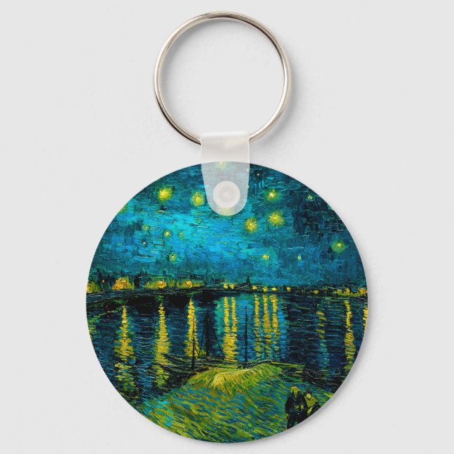 Van Gogh Starry Night Over Rhône Schlüsselanhänger (Vorderseite)