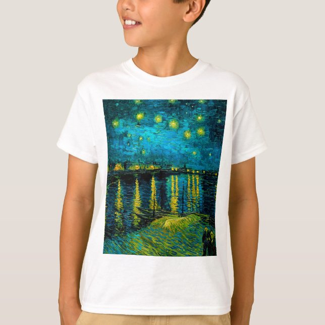 Van Gogh Starry Night Over Rhône T-Shirt (Vorderseite)