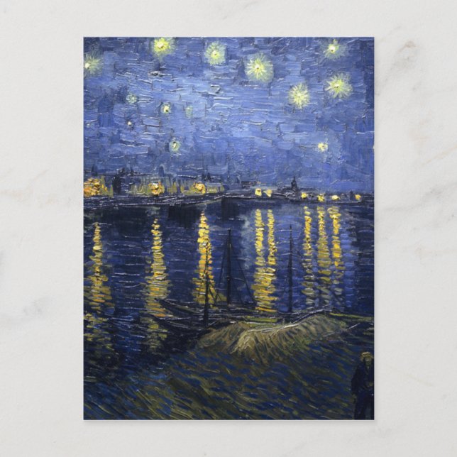 van Gogh - Starry Night Over the Rhone (1888) Postkarte (Vorderseite)