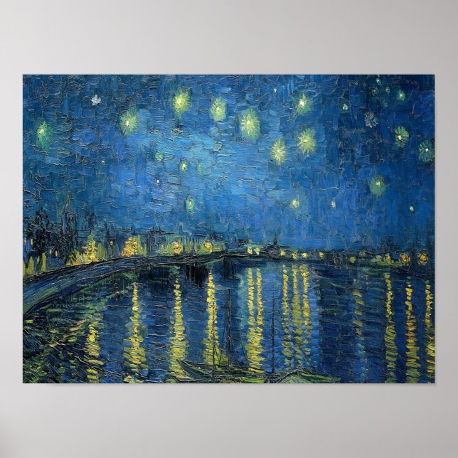 van Gogh Starry Night Over the Rhone Poster (Vorne)