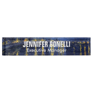Van Gogh Starry Night Painting Add your Name Namensplakette