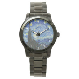 Van Gogh Starry Night Painting Elegant Men's Watch Armbanduhr