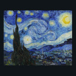 Van Gogh Starry Night Painting Poster<br><div class="desc">Vincent Van Gogh (30. März 1853 - 29. Juli 1890) war ein einflussreicher niederländischer postimpressionistischer Maler. Dieses Bild ist Starry Night.</div>
