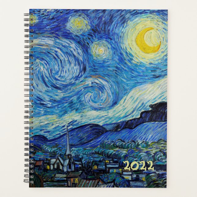 Van Gogh Starry Night Painting Weekly Monthly Planer (Vorderseite)