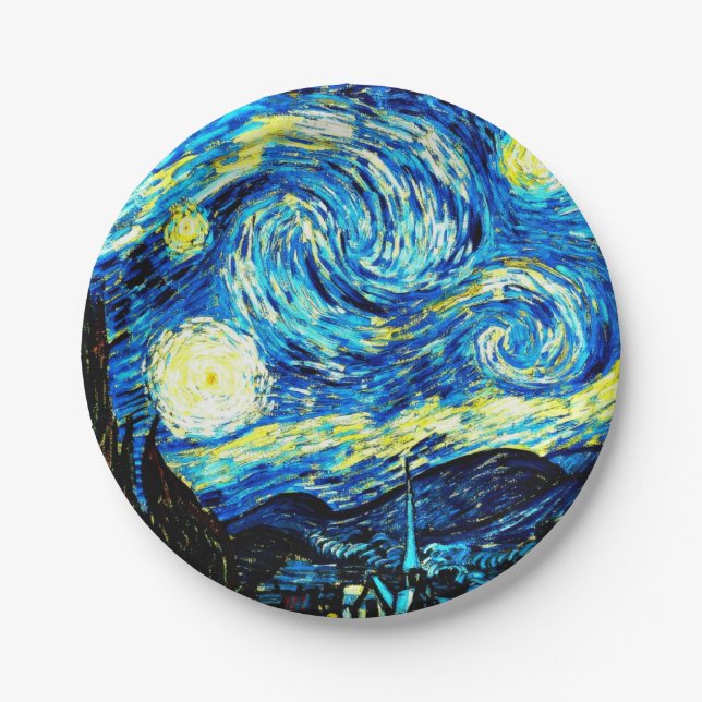 Van Gogh - Starry Night Pappteller (Vorderseite)