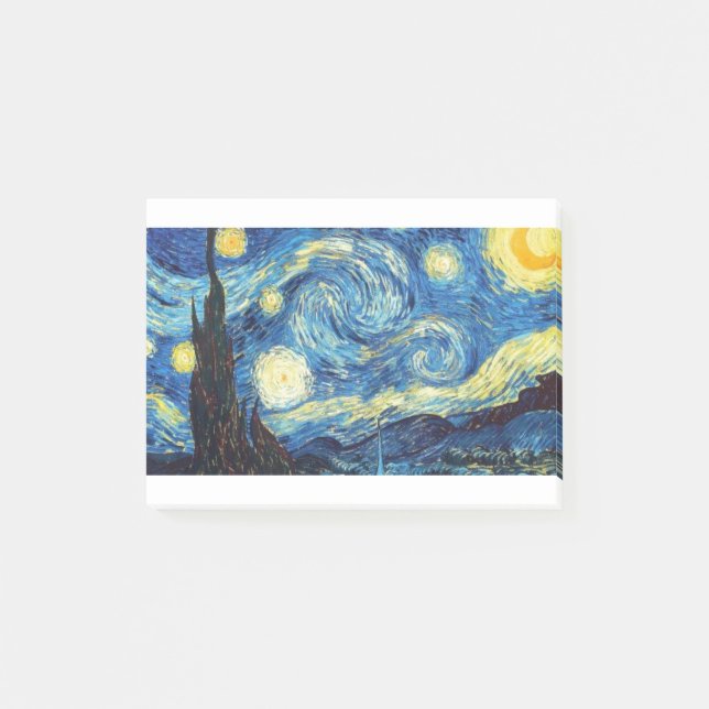 van gogh Starry night Post-it Klebezettel (Vorderseite)