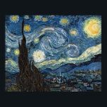 Van Gogh Starry Night Poster<br><div class="desc">Meisterwerk der Vincent Van Gogh Starry Night,  Vintage Kunstwerke zu modernen Produkten aus Zazilicious</div>