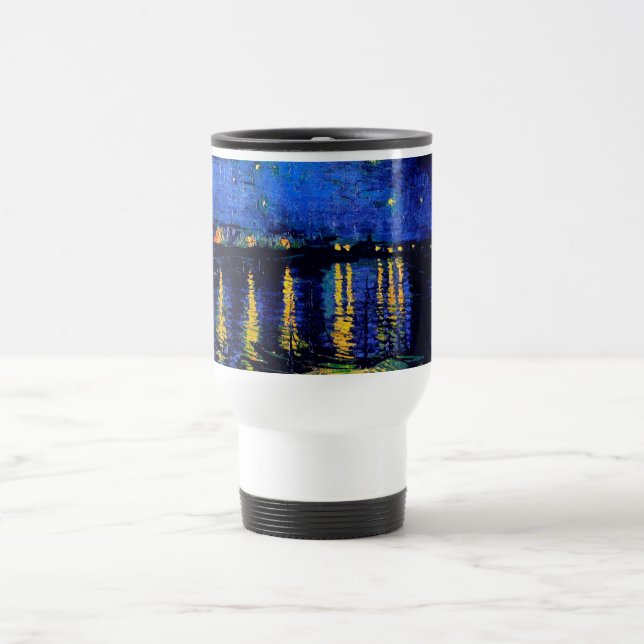 Van Gogh Starry Night Rhone (F474) Fine Art Reisebecher (Mittel)