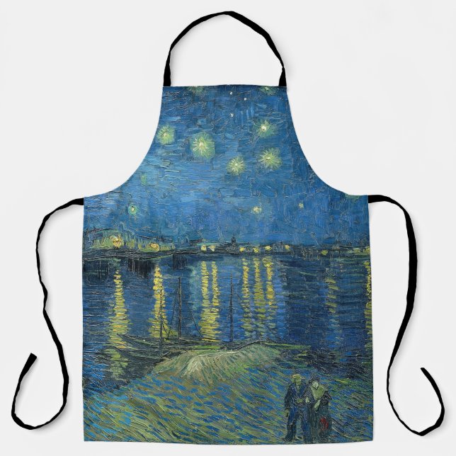 Van Gogh Starry Night Rhone Painting Schürze (Vorderseite)