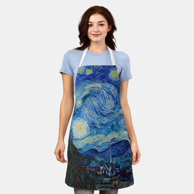 Van Gogh Starry Night Schürze (Getragen)