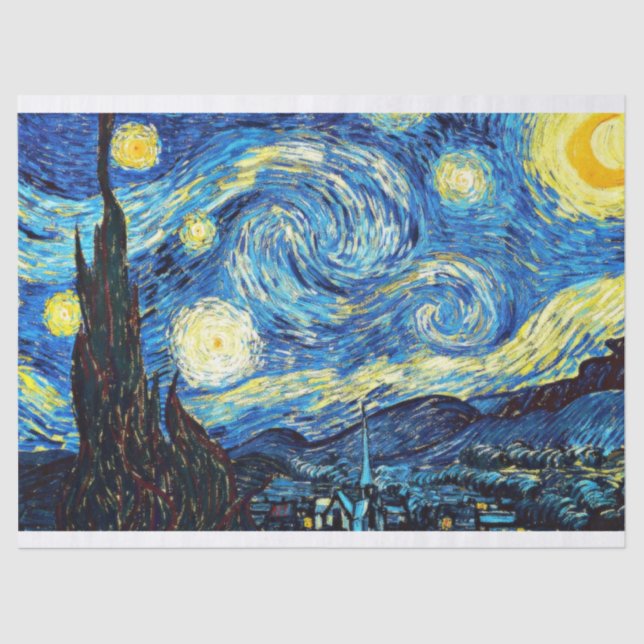 Van Gogh - Starry Night Seidenpapier (Vorderseite)