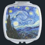 VAN GOGH Starry Night Taschenspiegel<br><div class="desc">"van gogh vincent",  Sternennacht,  "berühmtes Gemälde",  Vintag,  Sterne,  Himmel,  "Fine Art",  blau</div>