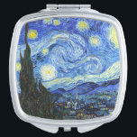 VAN GOGH Starry Night Taschenspiegel<br><div class="desc">"van gogh vincent", Sternennacht, "berühmtes Gemälde", Vintag, Sterne, Himmel, "Fine Art", blau</div>