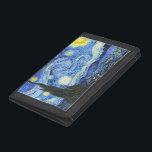 VAN GOGH Starry Night Trifold Geldbörse<br><div class="desc">"van gogh vincent",  Sternennacht,  "berühmtes Gemälde",  Vintag,  Sterne,  Himmel,  "Fine Art",  blau</div>