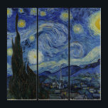 Van Gogh Starry Night Triptychon<br><div class="desc">Starry Night von Vincent Van Gogh, Oil on Leinwand, 1889.</div>