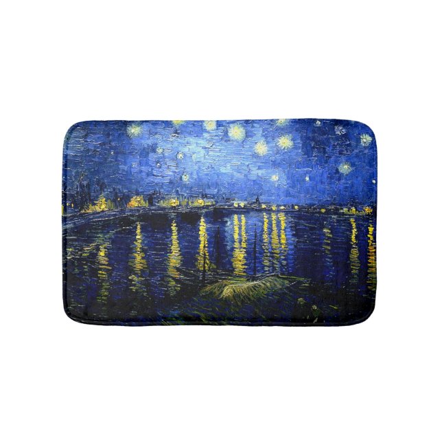 Van Gogh - Starry Night über der Rhone Badematte (Vorderseite)