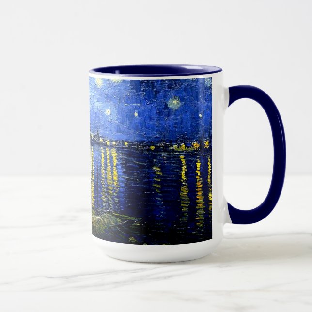Van Gogh - Starry Night über der Rhone Tasse (Rechts)
