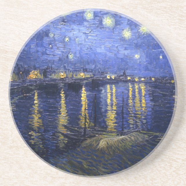 Van Gogh: Starry Night über der Rhone Untersetzer (Vorne)