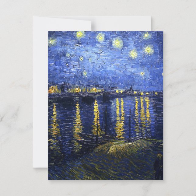 Van Gogh Starry Night über die Rhone Einladungen (Vorderseite)