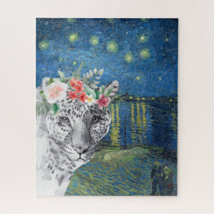 Van Gogh Starry Night und Blume Leopard