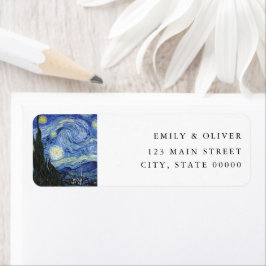 Van Gogh Starry Night Wedding Rücksendeadresse